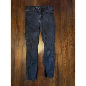 Old Navy Black Distressed Jeans with Distressed Hem - Size 8R